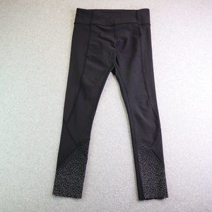 lululemon athletica Fast and Free black leggings with reflective accents